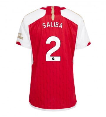 Arsenal William Saliba #2 Replika Hjemmebanetrøje Dame 2023-24 Kortærmet